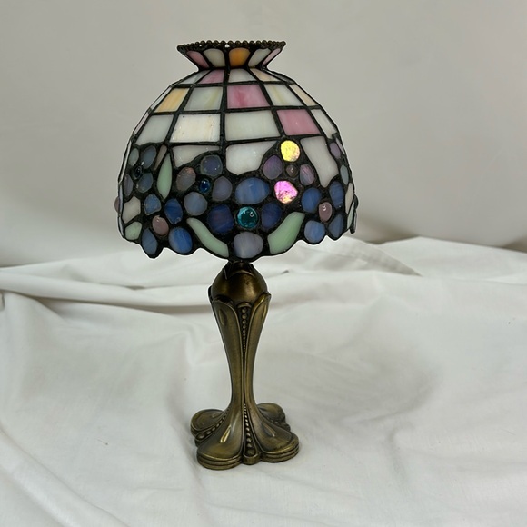 PartyLite Other - Partylite Floral Tiffany Style 2 Piece Tea Light Candle Holder Lamp